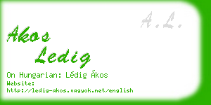 akos ledig business card